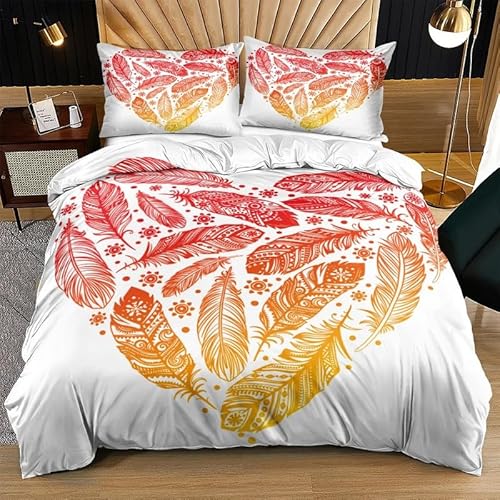 寝室装飾寝具セット,ドリームキャッチャー子供の10代の3点セット掛け布団カバーセットマイクロファイバー,四季布団かばー暖かいふわふわ,1掛け布団カバー170*210cmと2枕カバー43x63cm