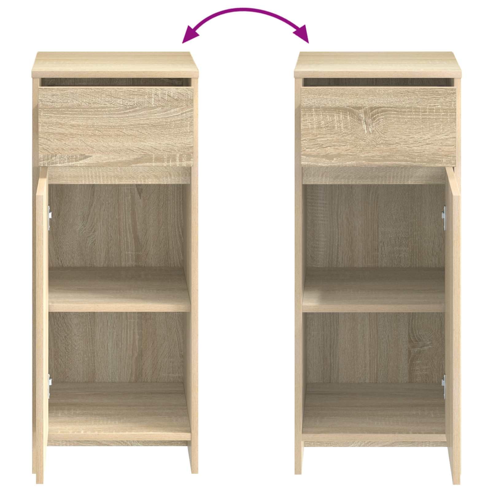 vidaXL Mobile da Bagno Rovere Sonoma 35 x 36,5 x 85 cm