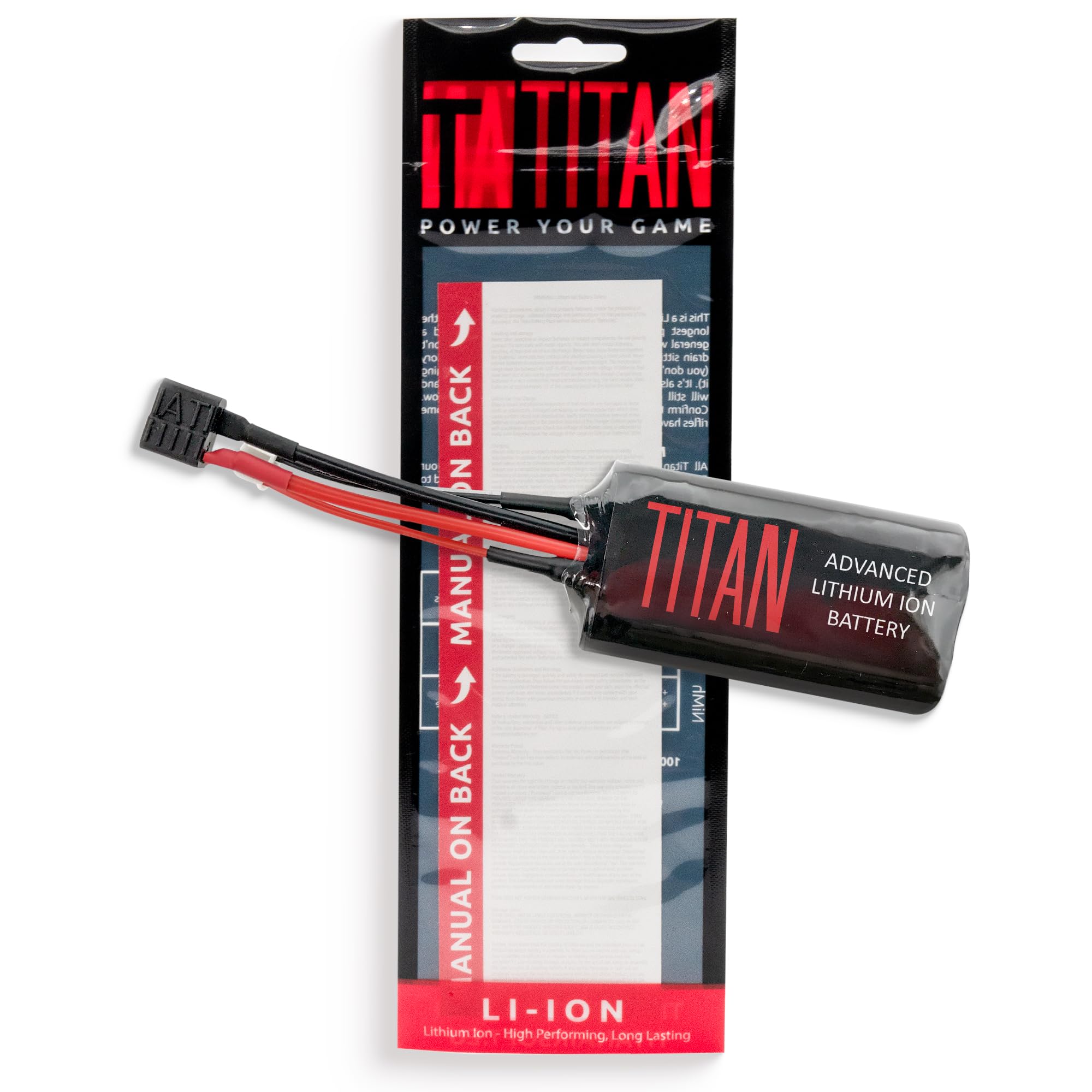 airsoft lipo c rating Amazon.com: Titan Lithium-Ion Airsoft Battery | 3000mAh 7.4v Brick T-Plug