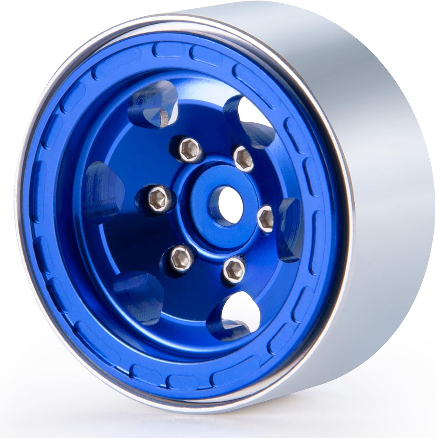 RC 1.0 Wheels Aluminum Alloy 1.0 Beadlock Wheels 4PCS for 1/18 Wheels TRX4M TRX4-M Crawler Wheels Upgrades Blue