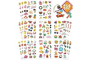 16 Sheets Summer Stickers, Pool Beach Luau Hawaii Sun Stickers Hello Summer...