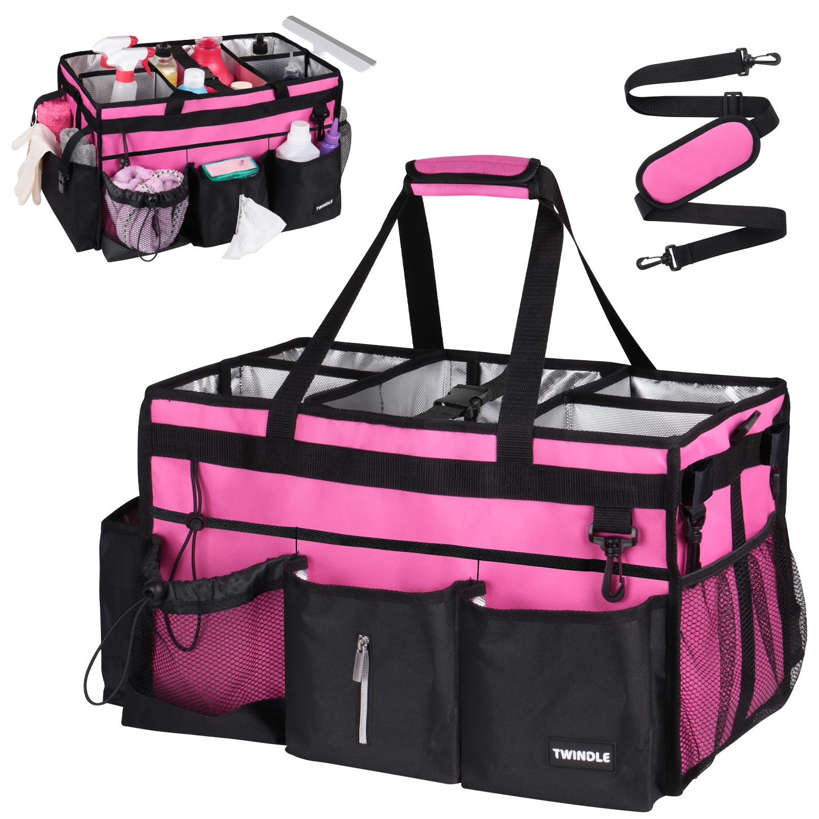 Amazon.com: TWINDLE Large Cleaning Caddy Bag With Detachable