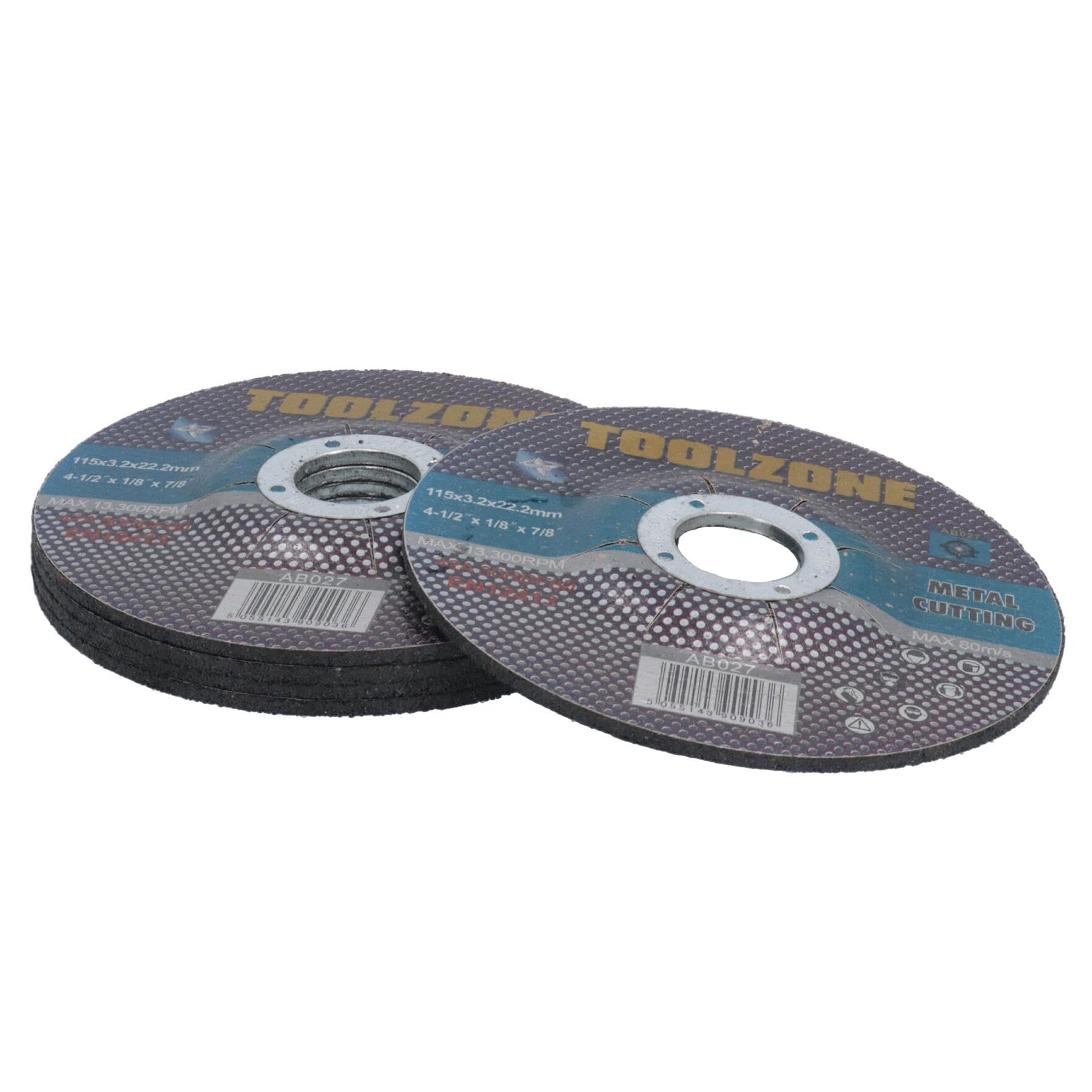 Lot de 100 disques de meulage d'angle pour acier 115 mm