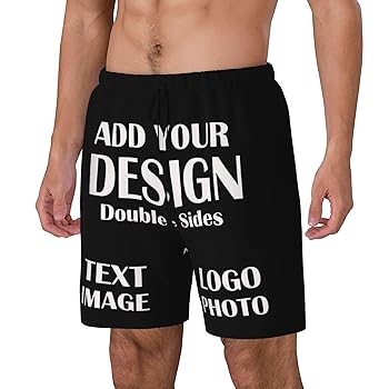 Custom Shorts Add Your Text Photo Custom Swim Trunks