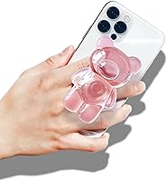 Vista 2 de Soporte magnético de agarre para teléfono móvil plegable y expandible con forma de osito de goma 3D para teléfono inteligente, tableta, accesorio