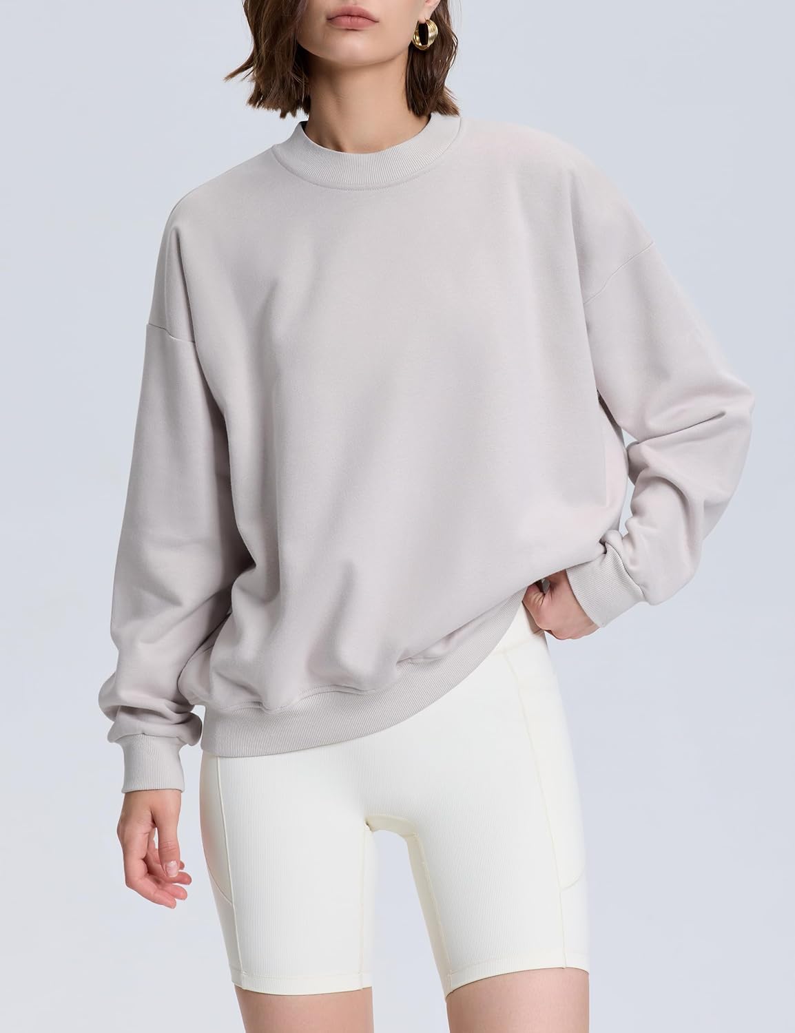 PrettyGuide Women's Oversized Crewneck Sweatshirts Long Sleeve Fall Fleece Pullover Sweatshirt Tops - Image 9