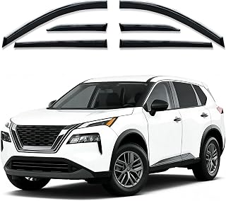 Rain Guards Window Visors 6Pcs Chrome for Nissan Rogue 2021-2025