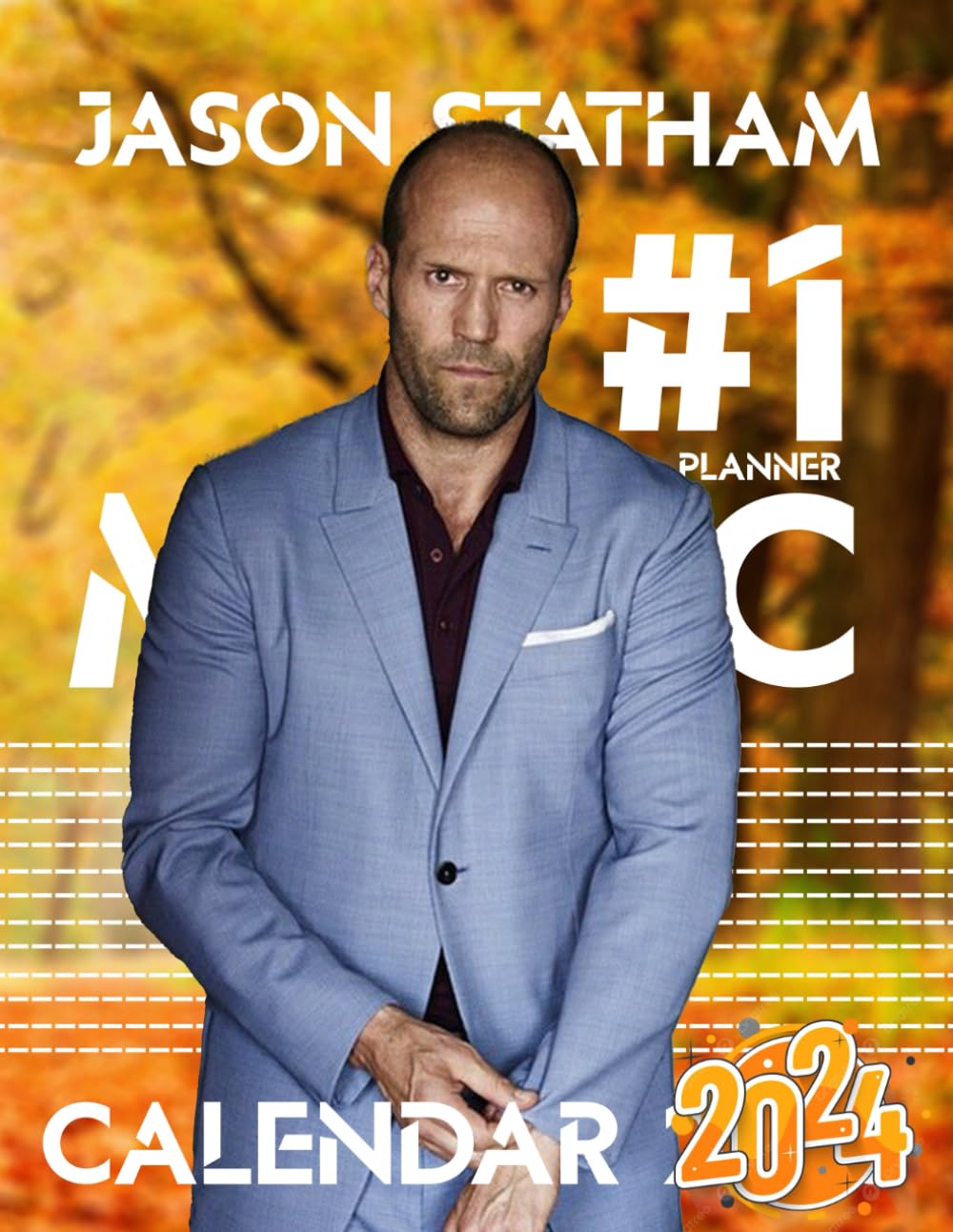 ᴊᴀꜱᴏɴ ꜱᴛᴀᴛʜᴀᴍ ᴄᴀʟᴇɴᴅᴀʀ 2024: OFFICIAL Planner, with note section to write in each day of the months.