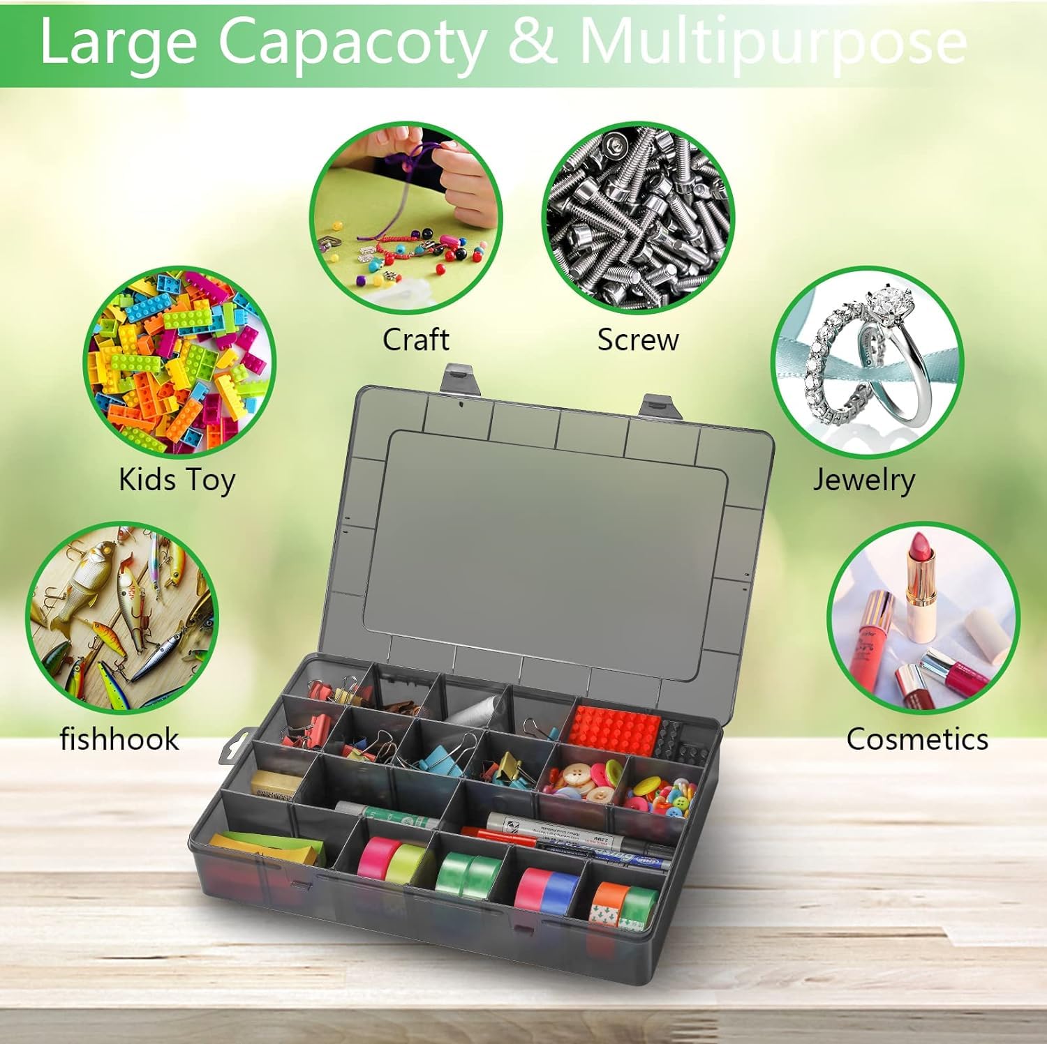 Scatola Per Attrezzi In Plastica, Custodia Per Organizer Impilabile - Foto 5