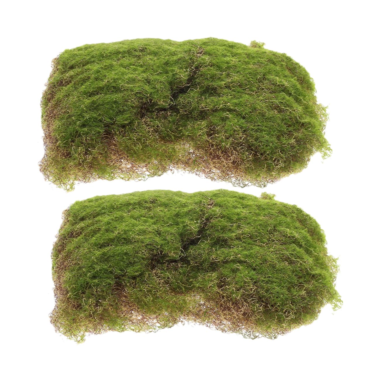 balacoo 2pcs Artificial Moss Sheets Decorative Mat Fake Moss for Plants Cuttable Table Turf for DIY Projects