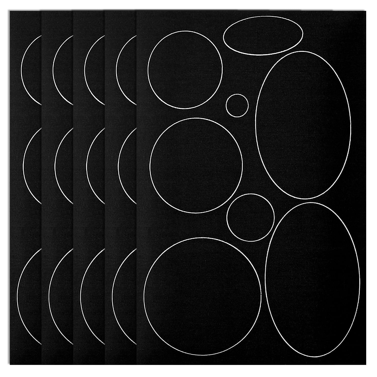 Azonee Down Jacket Repair Patches, Black Nylon Fabric Repair Patch Kit 40pcs, Self Adhesive Waterproof Stick On Patches Tape, for Coat Clothing Tent Sleeping Bags Ski Pants Holes Fixing Round, Black