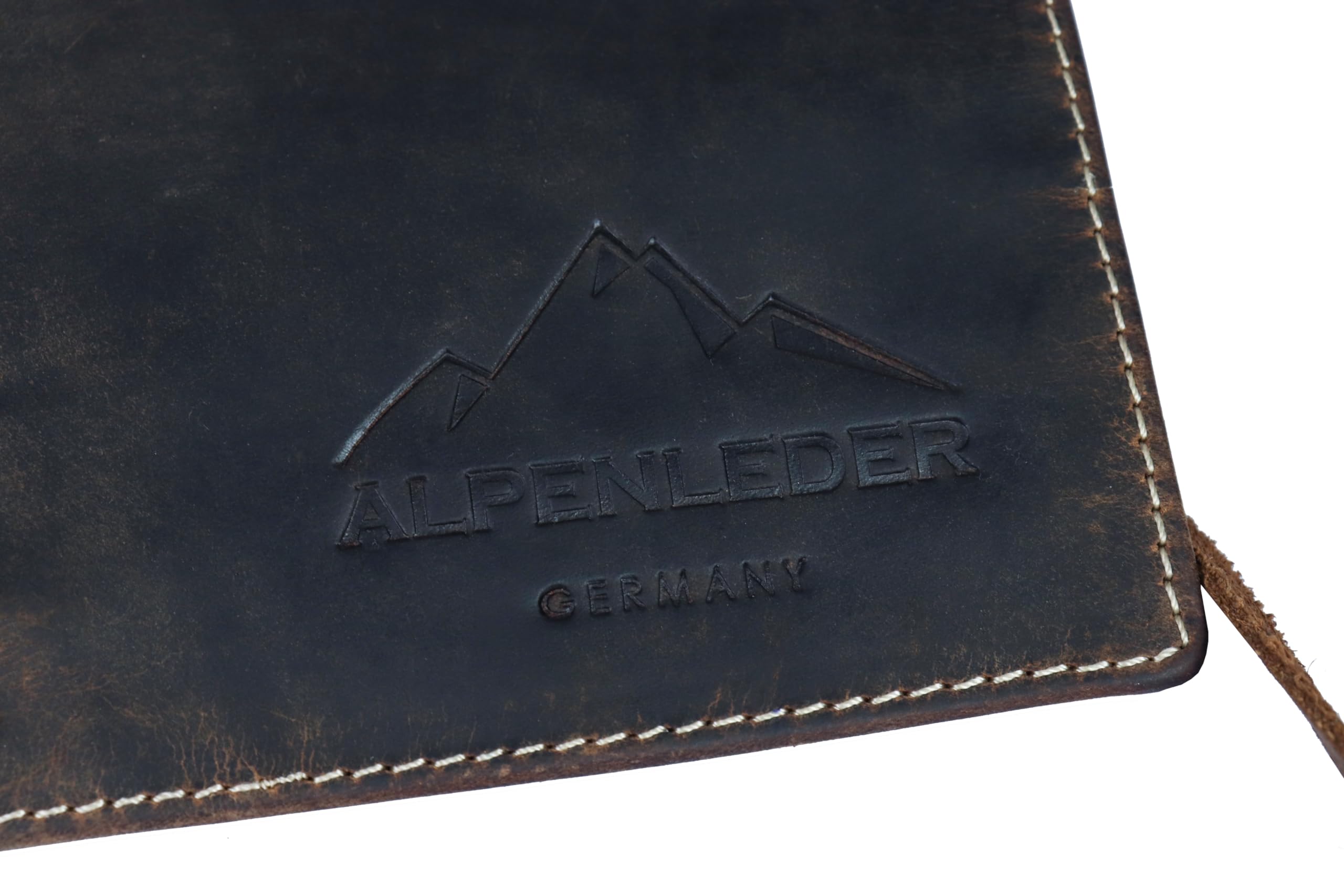 Alpenleder Stifterolle - GFRETT (Handgefertigt) - Nachhaltiges Bio-Leder aus regionaler Landwirtschaft | Federmappe, Federmäppchen klein, Etui Stifte *Fair Produziert* (6x6x21,5cm) (Old Havanna)