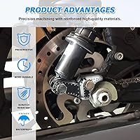 Vista 5 de Kit de bloques de bajada trasera de motocicleta de 2 pulgadas para Harley Davidson Touring Street Glide 2002-2023 (cromado)