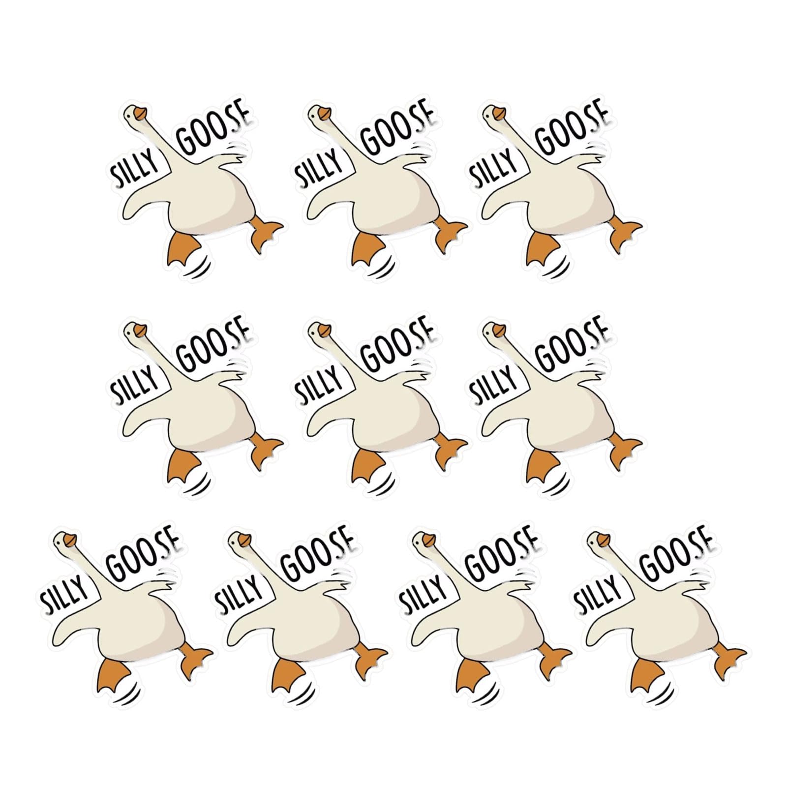 ZBIianxer Cute Silly Gooses Stickers Aesthetic Decals Laptop Luggages Skateboards Sticker For Water Bottle Tumblers Decorations Kid Silly Gooses Sticker