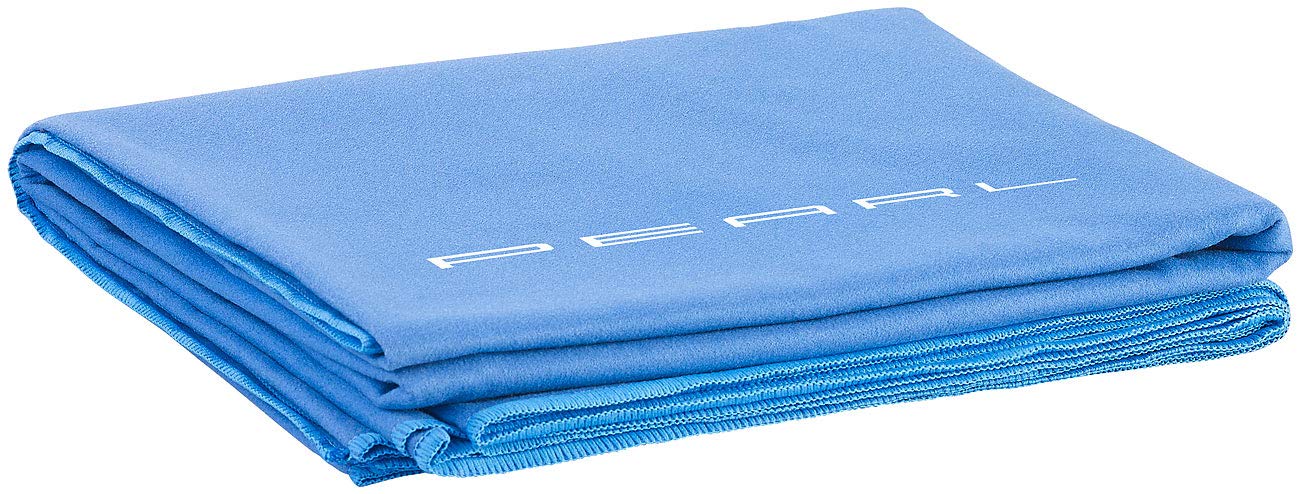 PEARL Handtücher: 5er Pack Schnelltrocknendes Mikrofaser-Badetuch, 180 x 90 cm, blau (Mikrofaser Handtuch Strand, grosses Badetuch, Sauna)