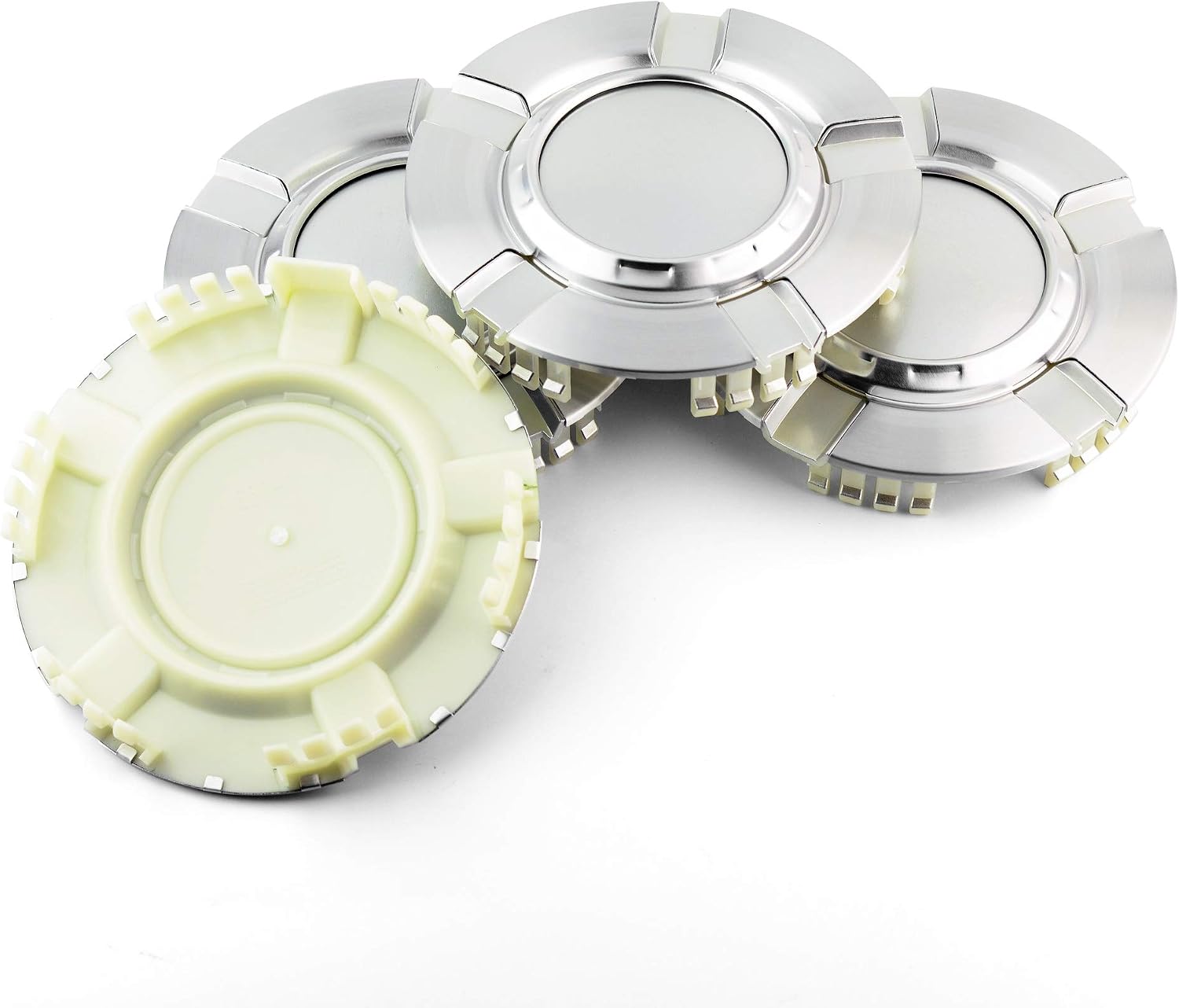Rhinotuning 4pcs 182mm(7.17in)/170mm(6.7in) Silver Car Wheel Center Hub Caps for Silverado 1500(2007-2013) Avalanche(2007-2013) Tahoe(2007-2014) Suburban(2007-2014) #9596343