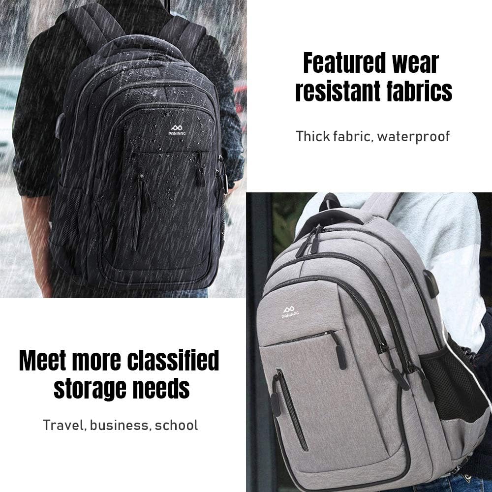 Uр Tо 60% оƒƒ PANINAG Hiking Camping Backpack, Waterproof Outdoor Backpack for Travel and Explorer with USB Port Black