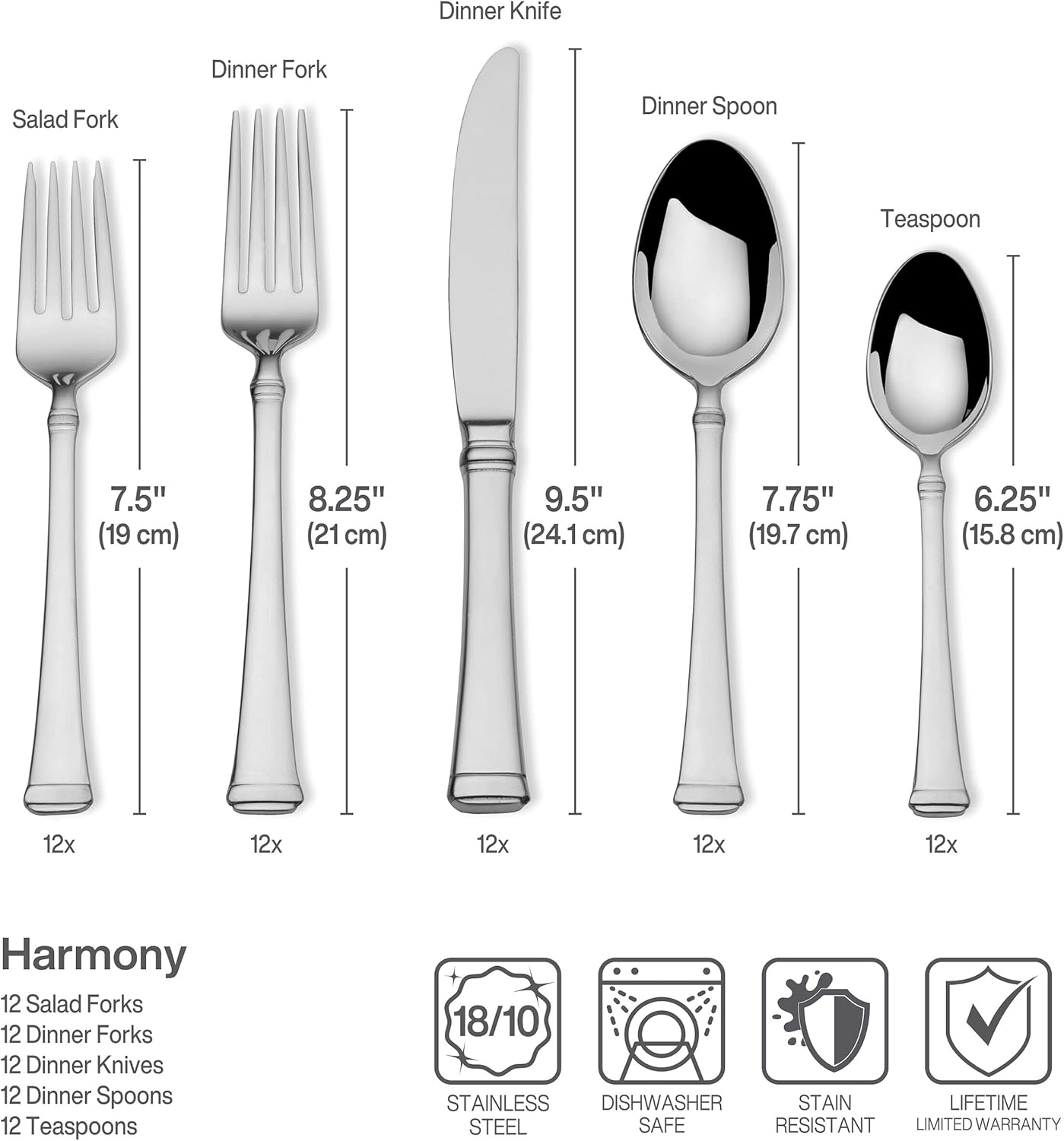 Big Sale Mikasa Harmony 65 Piece Silverware Set, 18.10 Polished Mirror Stainless Steel, Service for 12 with Serving Set 40% Off Discount Mikasa Harmony 65 Piece Silverware Set, 18.10 Polished Mirror Stainless Steel, Service for 12 with Serving Set