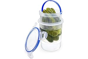 Bucket of Pickles: Pickle Jar with Strainer for Hassle-Free Pickling