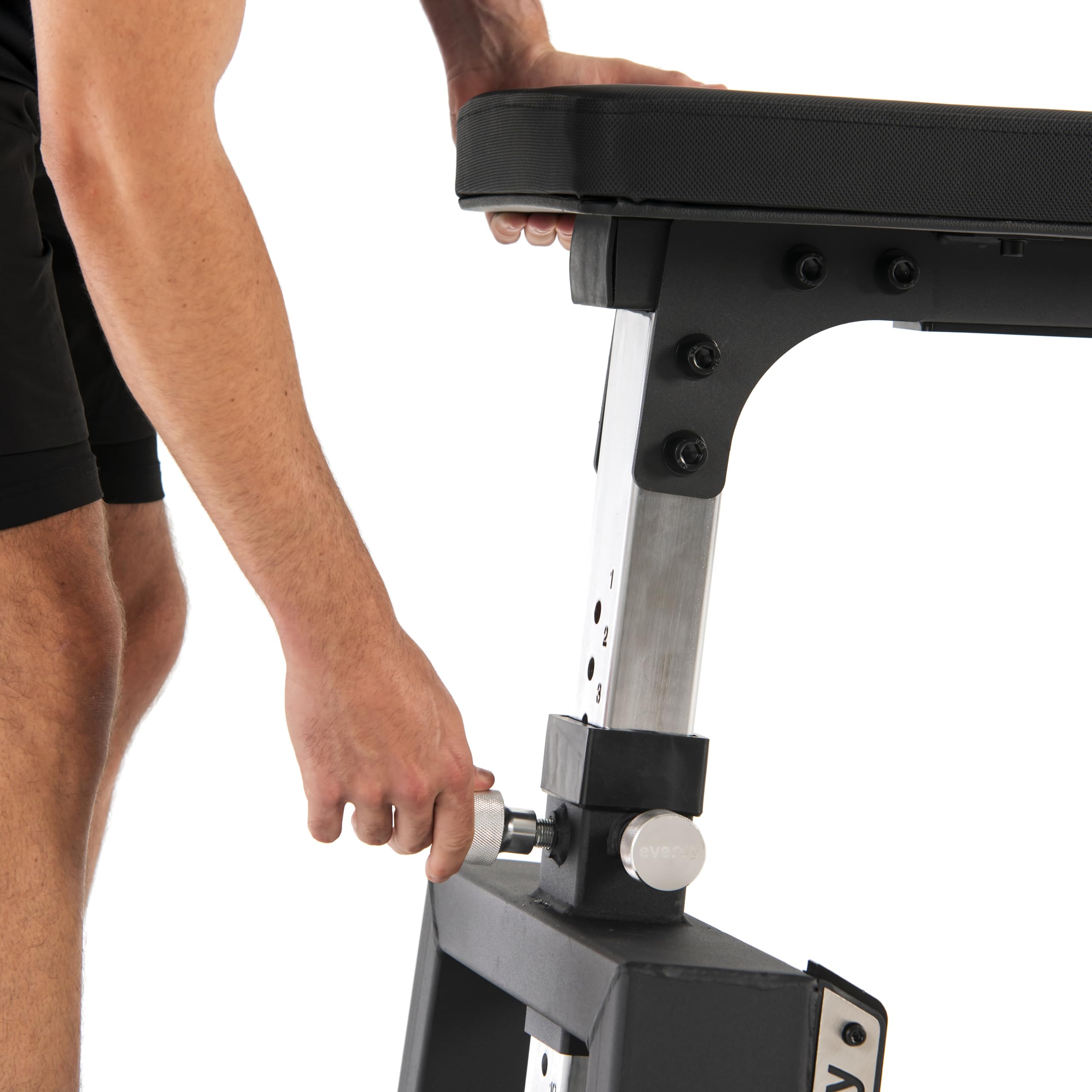 evergy - Rower Bench Banco de musculacion reclinable con J-cups para ejercicios de Remo con barra. Banco musculacion inclinable. Banco fitness para gym en casa. Banco musculación Remo