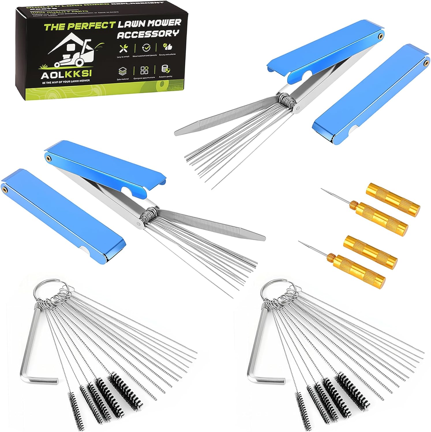 Carburetor Carbon Dirt Jet Remove Cleaner, Torch Tip Cleaner, 26 Cleaning Wires Set 20 Cleaning Needles 10 Nylon Brushes 2 Sharp Pick Tool Kit for Motorcycle ATV Moped Welder Carb Carburetor Carbon Dirt Jet Remove Cleaner, Torch Tip Cleaner, 26 Cleaning Wires Set 20 Cleaning Needles 10 Nylon Brushes 2 Sharp Pick Tool Kit for Motorcycle ATV Moped Welder Carb