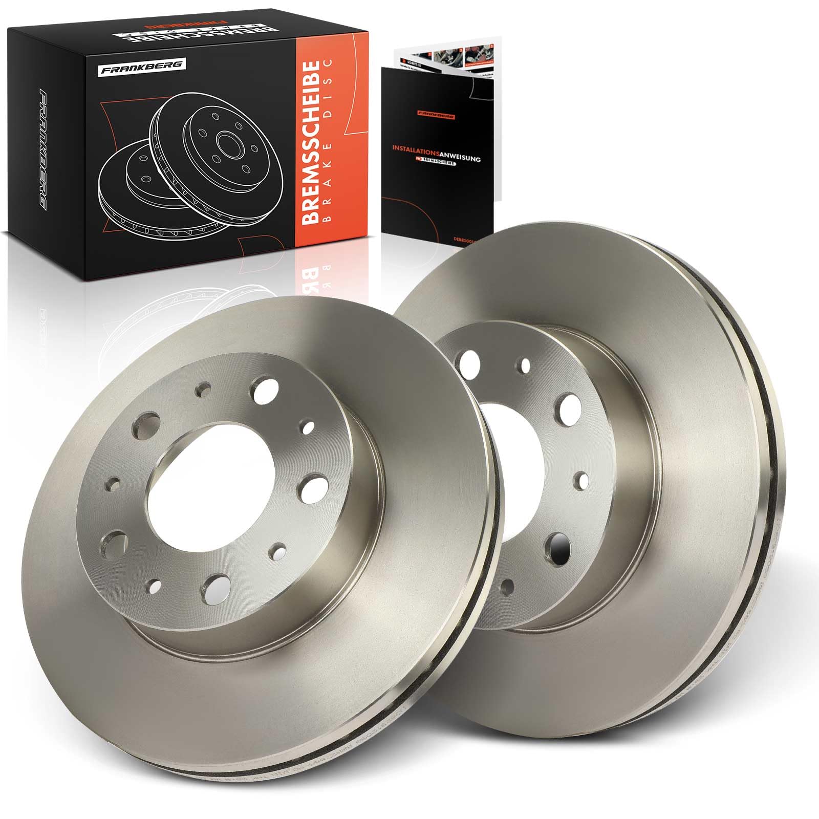 Frankberg 2 dischi freno anteriori ventilati ⌀300mm 51957509 51957510 | Compatibile con: Scatola di collegamento, Ducato Van 250, Autobus saltatore, Pianale/telaio Boxer, Pianale/telaio Jumper