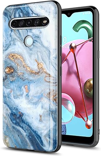 GORGCASE Funda de teléfono para LG K61, funda para LG Q61, diseño gráfico ultradelgado, diseño gráfico antiarañazos, a prueba de golpes, híbrida de