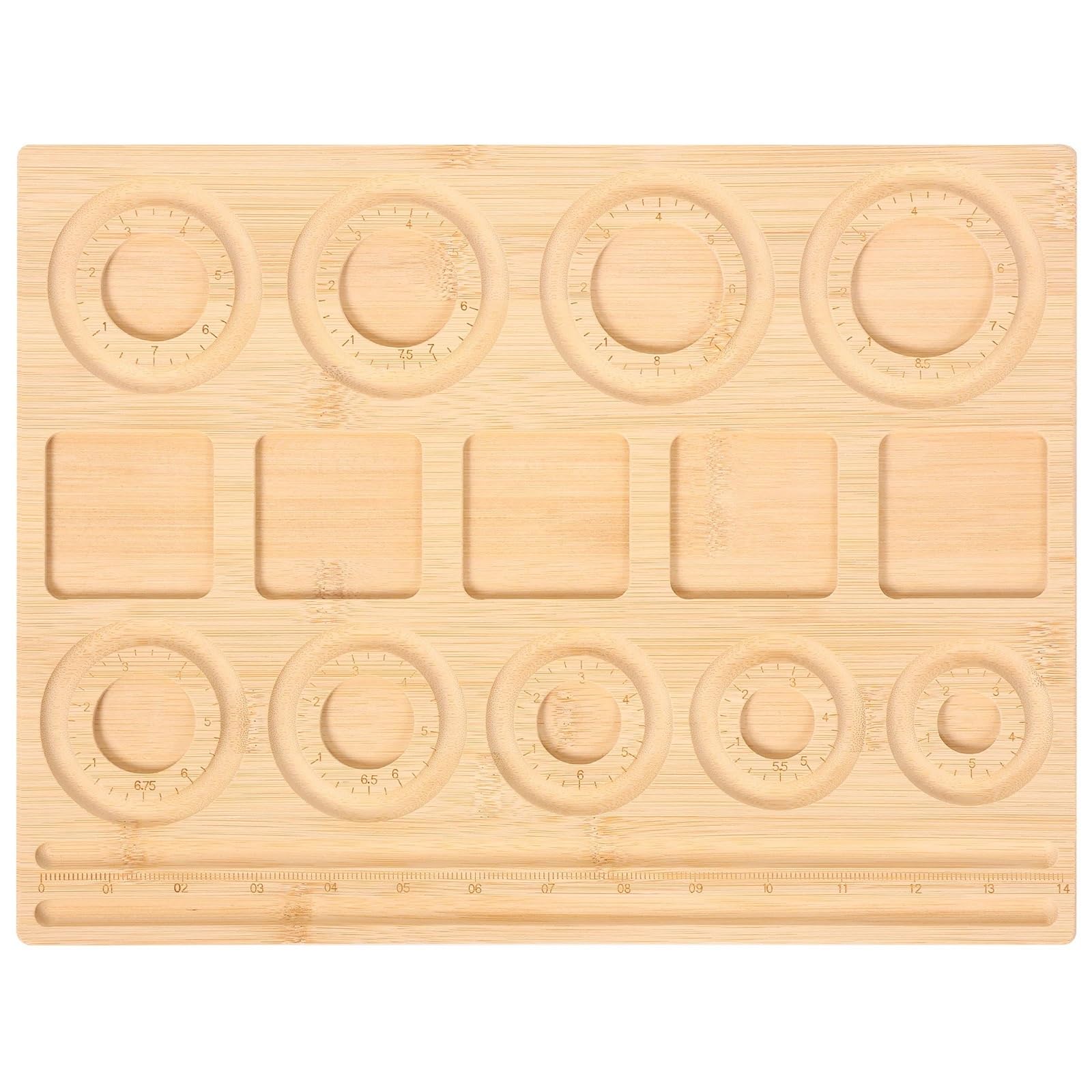 BFLCWSTD Bead Board 1pc Wooden Beading Tray Decorative Board DIY Jewelry Making Bracelet Necklace Keychain Bead Measuring Tools