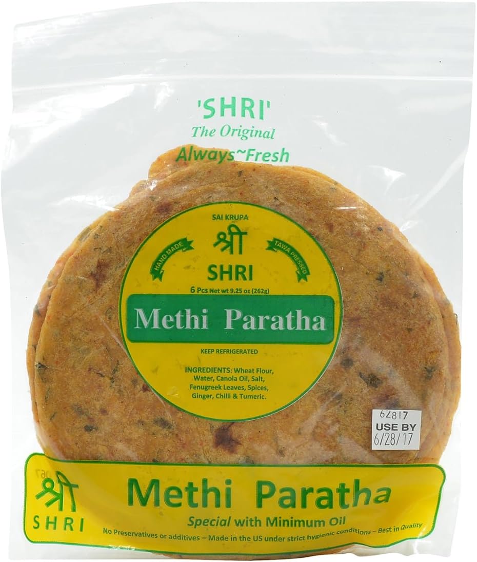 Shri, Methi Paratha, 6 Pieces