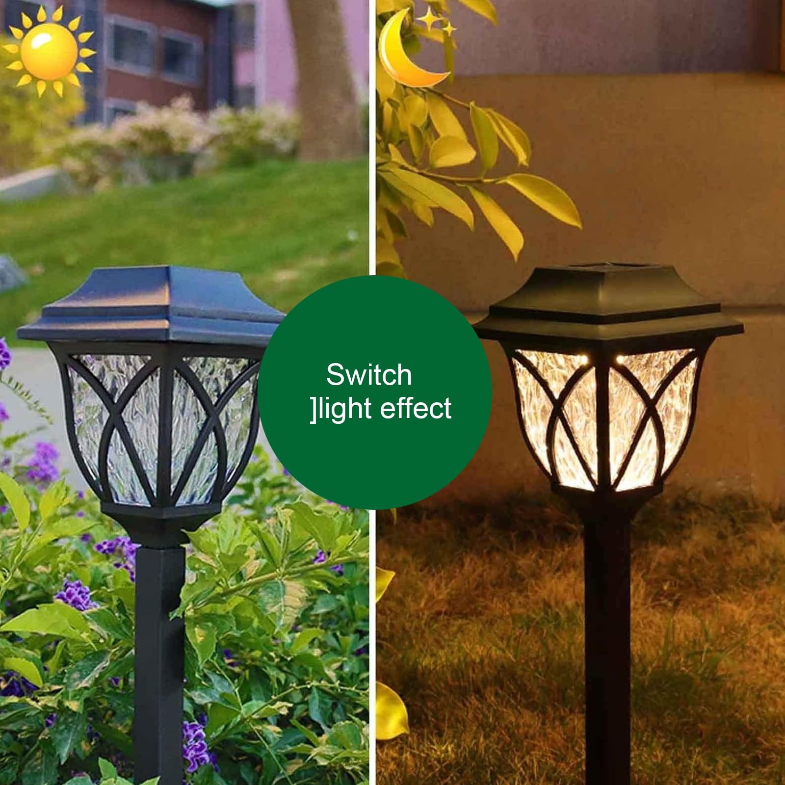 Solarne Wodoodporne Lampy Ogrodowe LED Dekoracyjne Oświetlenie Gruntowe z Białym I Ciepłym Światłem Zewnętrzna Wodoodporna Lampa Podłogowa Dekoracja Domu(Warm light,6x)