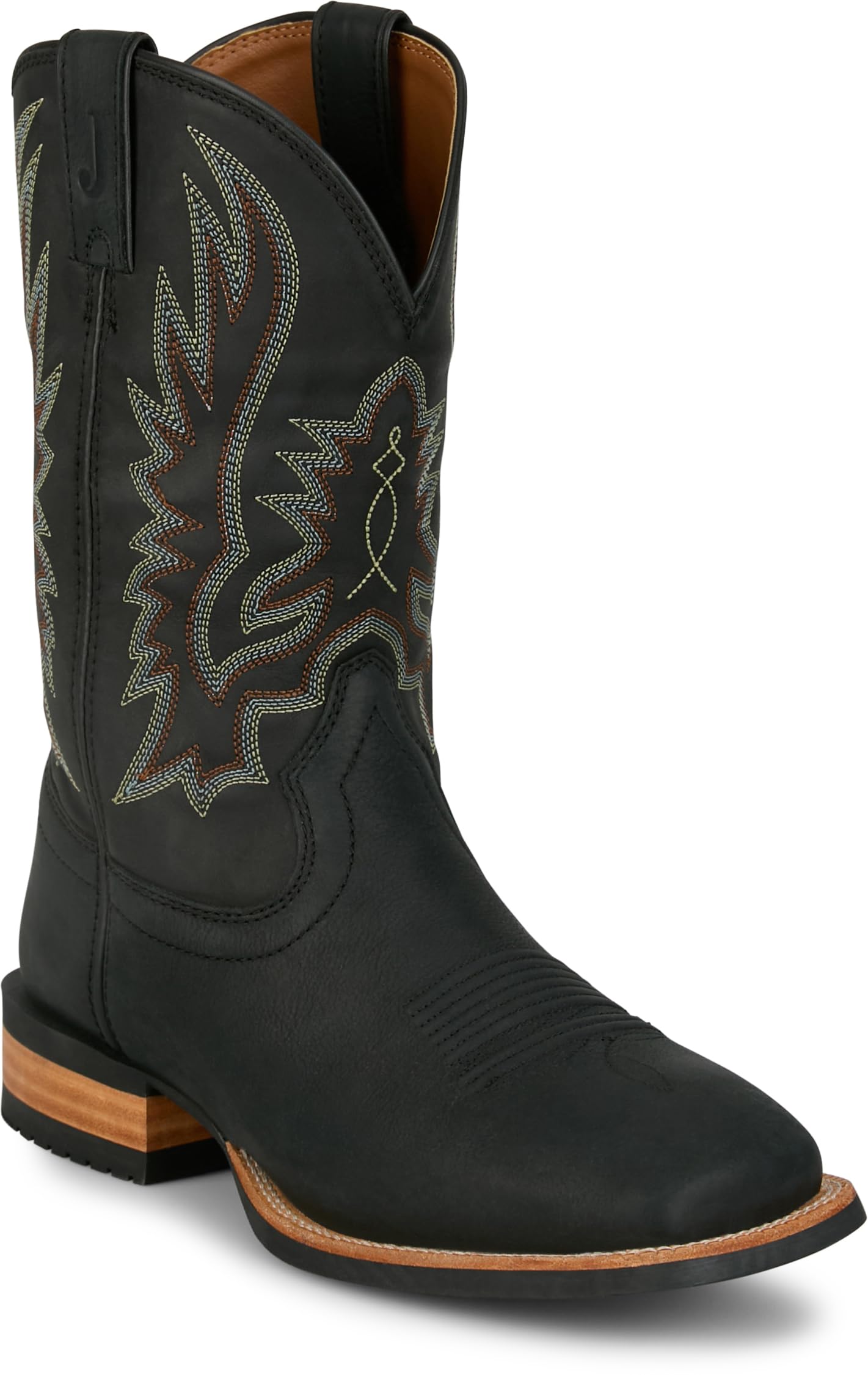 Justin Rustle 11" Premium Leather Western Boots for Men - Outlaw Collection - Durable, Comfortable Cowboy Style Footwear