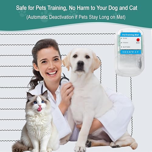 Miniatura 5 de SEERWAY Scat - Alfombrilla de choque para mascotas, 2 piezas en diferentes tamaños, almohadillas de choque para perros y gatos para entrenamiento en