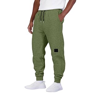 Jogger Sweatpants for Men Baggy Elastic Waist Drawstring Sweatpants Outdoor Tapered Athletic Joggers with Pockets