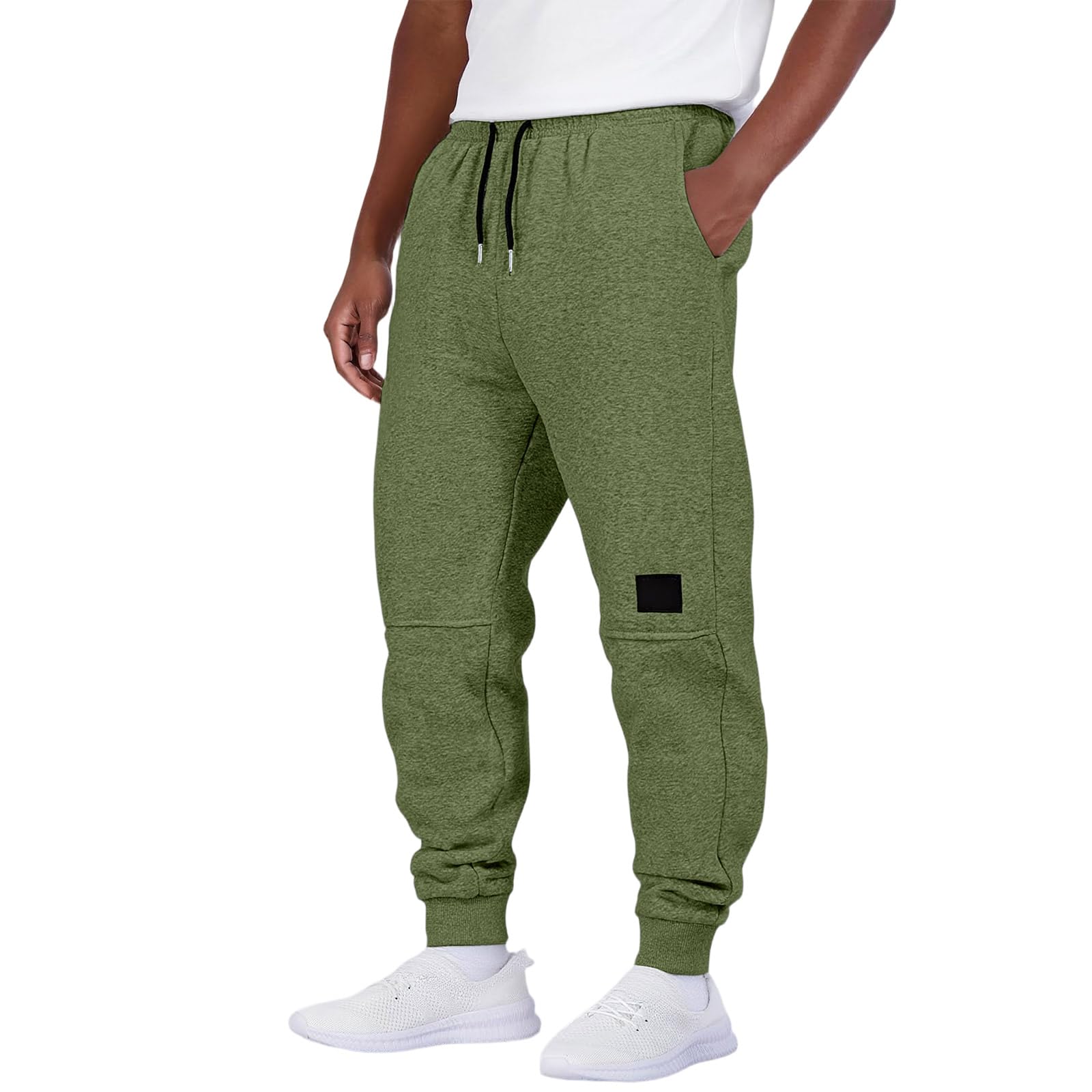 Jogger Sweatpants for Men Baggy Elastic Waist Drawstring Sweatpants Outdoor Tapered Athletic Joggers with Pockets