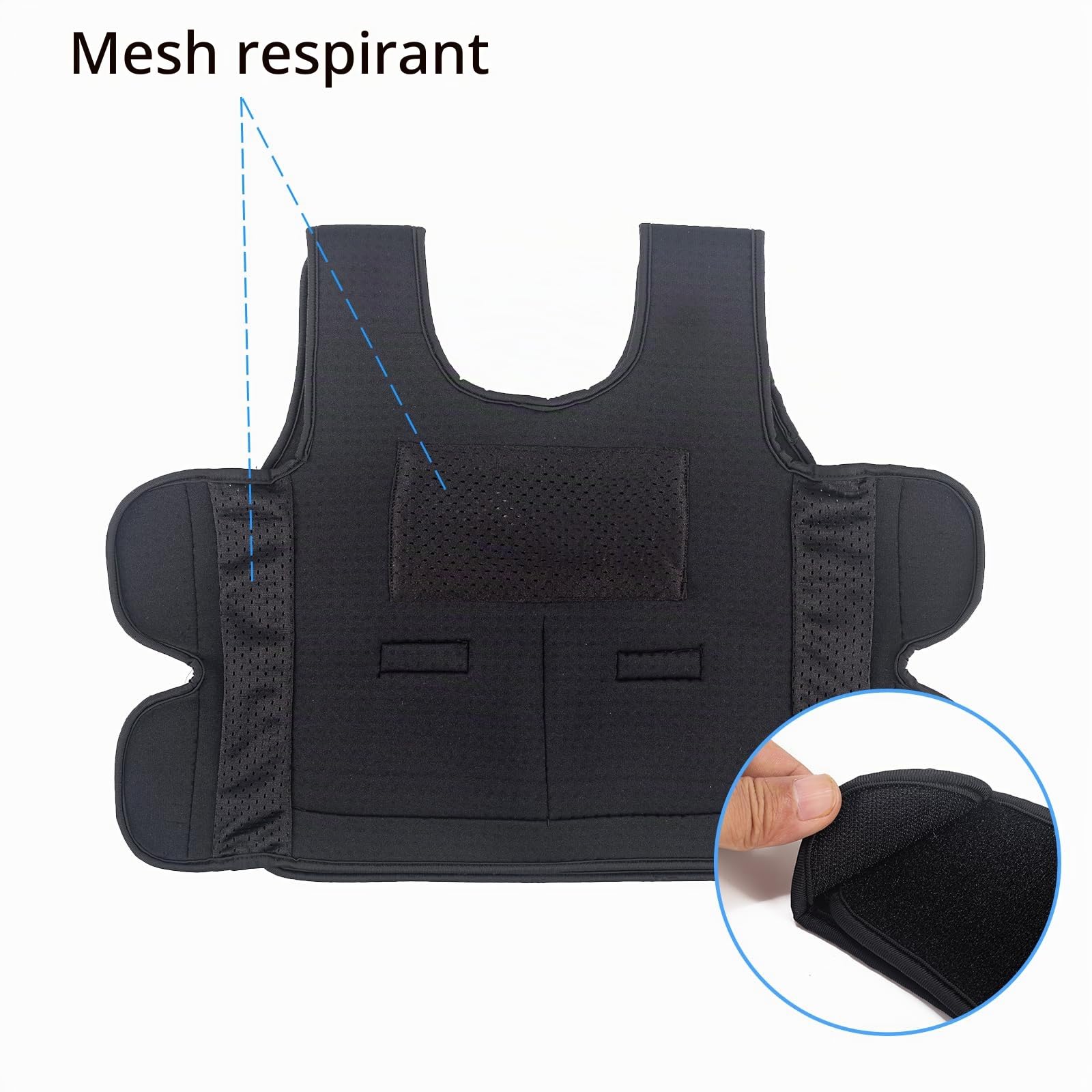 Gilet de compression lesté pour enfants âgés de 2 à 14 ans - Aide les enfants souffrant d'ABR, de surstimulation, d'autisme, de TDAH, de SPD, de troubles SI (contient des poids amovibles de
