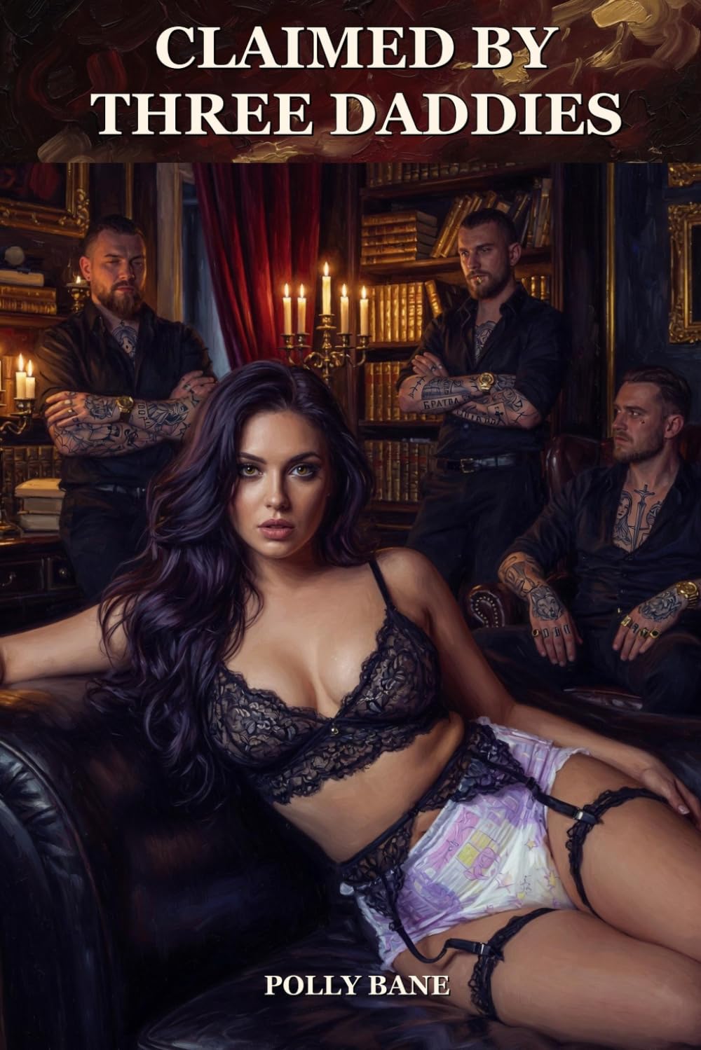 Claimed by Three Daddies: A Dark DDLG Why Choose Mafia Romance of Forced Regression, Diaper Discipline, and Captive Surrender (DDLG Multiple Daddies)