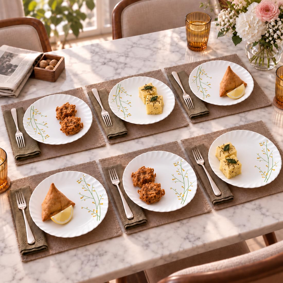 La Opala Diva Classique Quarter Plate Set - 7.5" -5 La Opala Diva Classique Quarter Plate Set - 7.5" -5