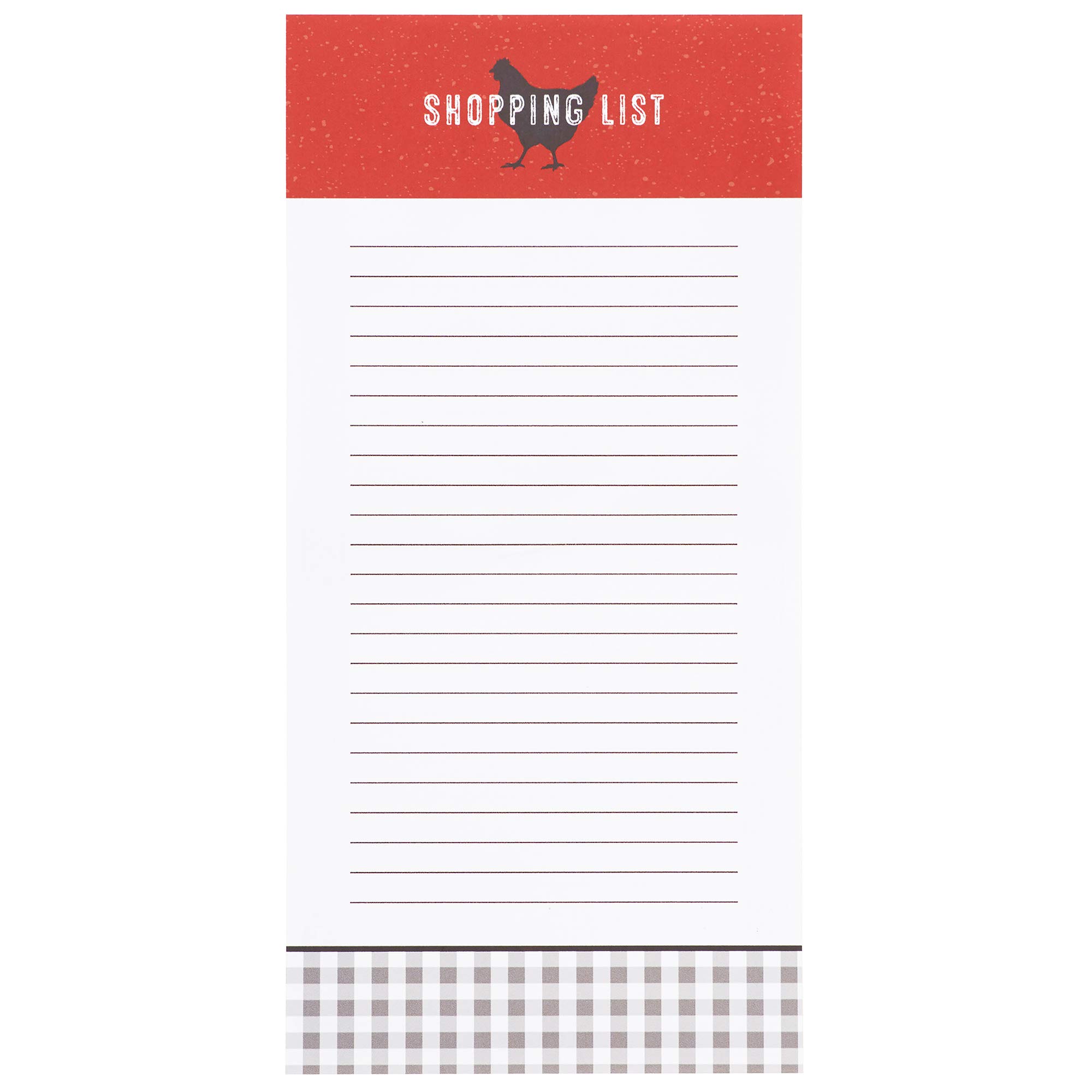 C.R. GibsonCM1-22723 ''Home Cooked Recipes'' Magnetic Shopping List Pad, 75 Sheets, 4.5'' W x 9.25'' H