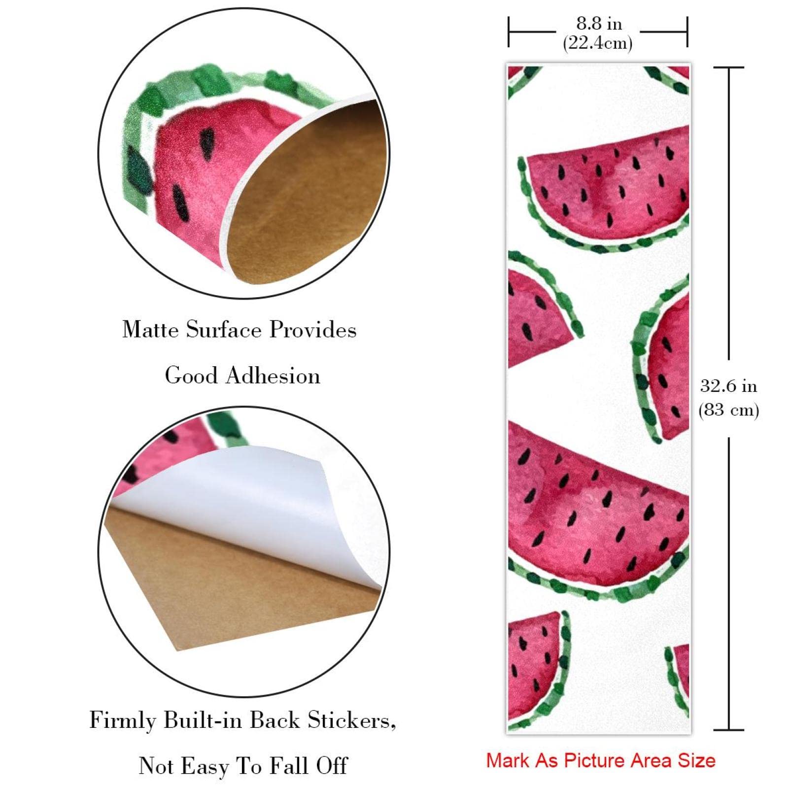 Watercolor Watermelon Skateboard-Griptape, Schleifpapier, Longboard, Aufkleber, Scooter, Deck, Sandpapier, 2 Stück