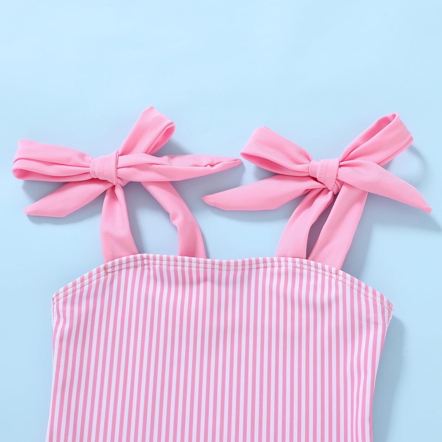 YOUNGER TREE Toddler Swimsuit Girl Color Block Stripe One-Piece Swimwear Baby Girl Bathing Suits - Image 4