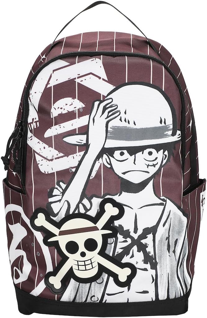 Bioworld One Piece Luffy Character Art 18.5” Adult Brown Backpack