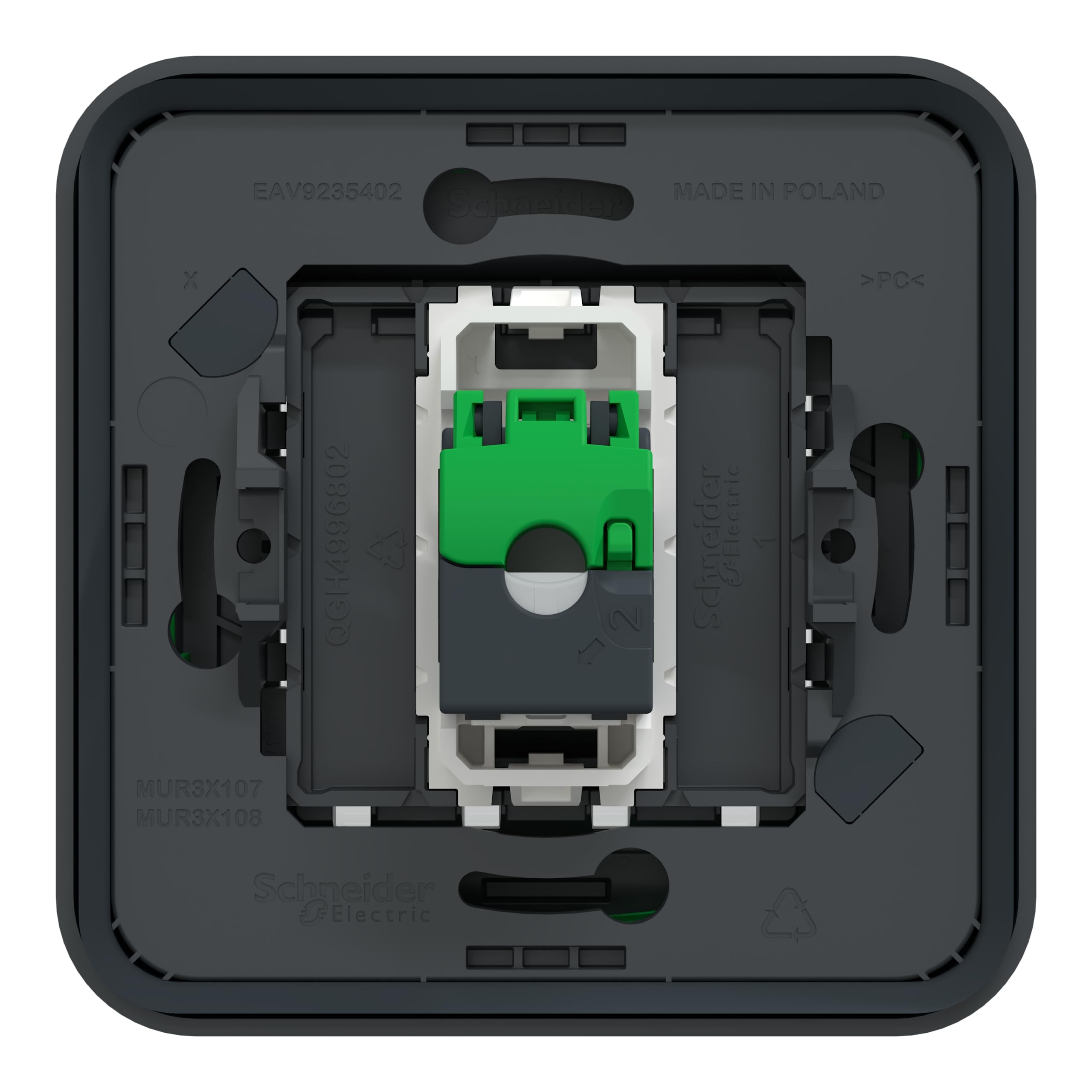 Schneider Electric - Mureva Styl - Prise RJ45 cat 6A blindé STP FTP - composable - IP55 IK07 - gris - MUR35038