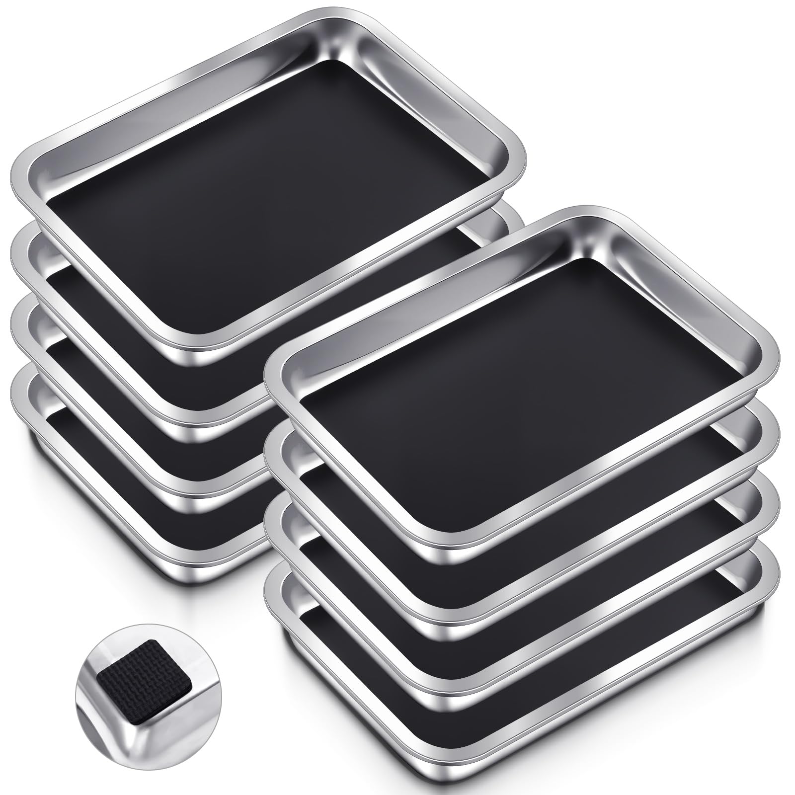 Conelist 8 Set 12.2 x 8.27 Inch Dissection Pan with Wax, Black