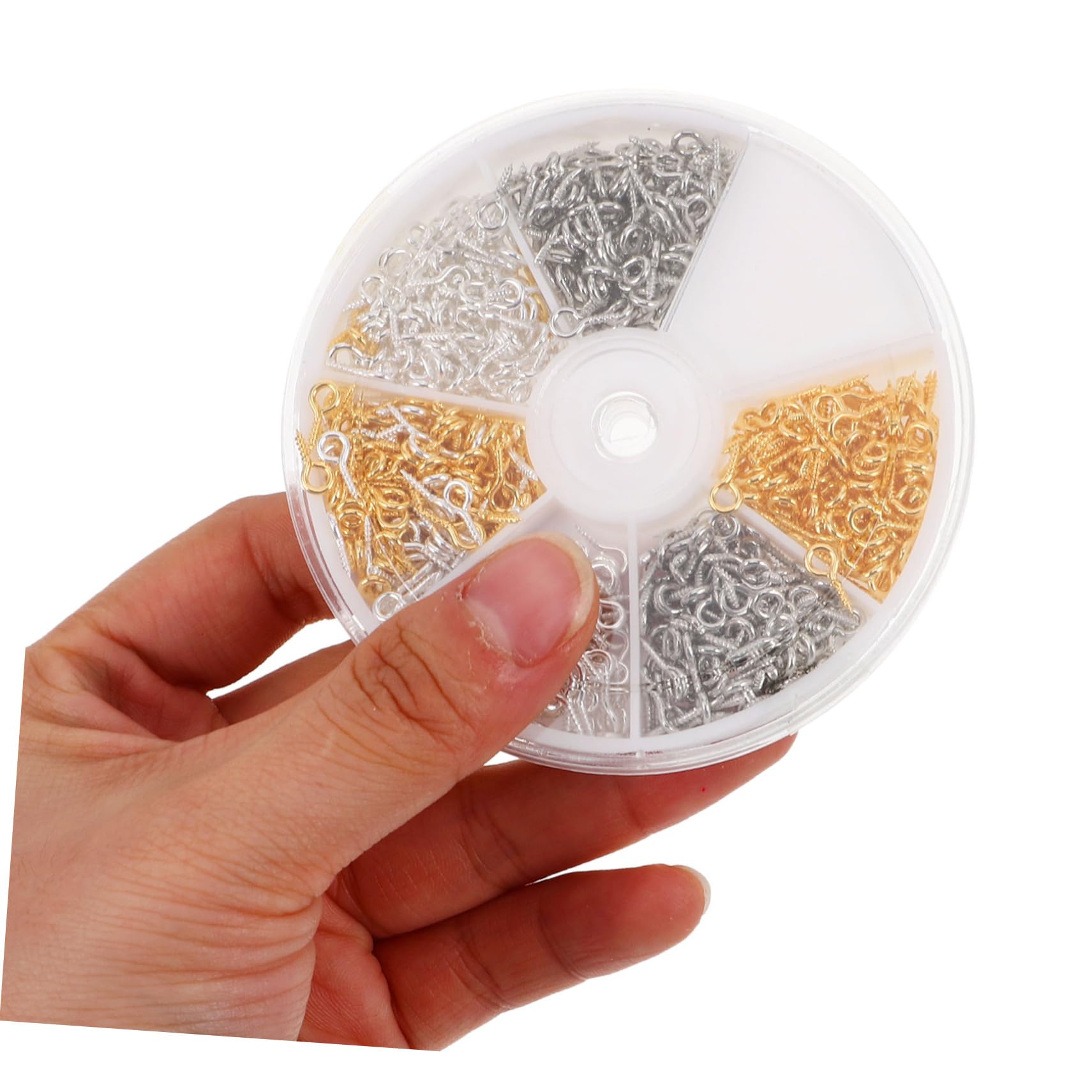 Unomor DIY Crafts Screw Jewelry Making Findings Eye Bolt Screw Hooks Metal Set