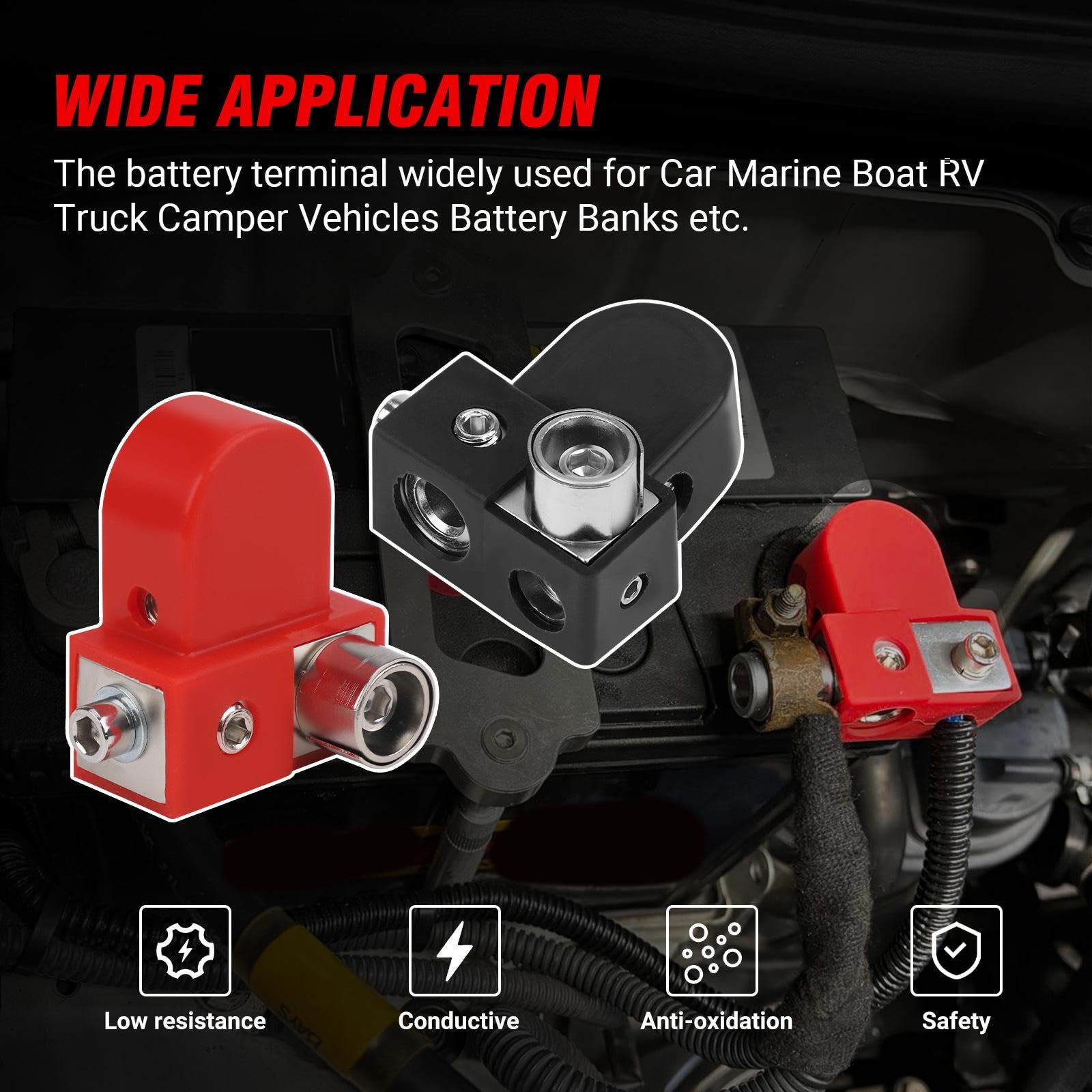 Connettore o per Terminali di Batteria Auto, Compatibile con 0/2/4 E 4/, per SUV E Autovetture.