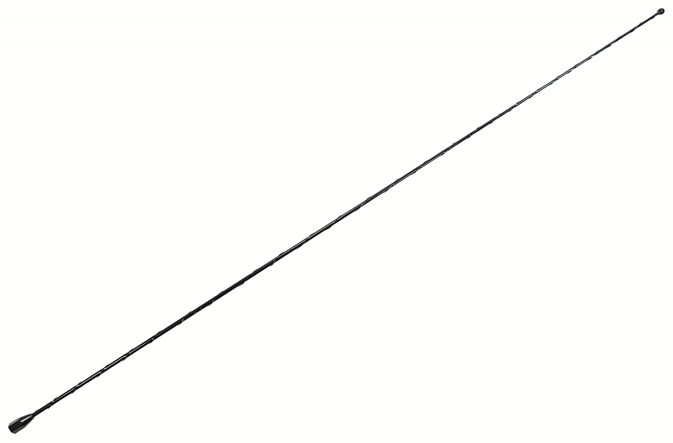 Votex - OEM Size 31 Inch Black Antenna - Spiral Wind Noise Cancellation - Spring Steel Construction