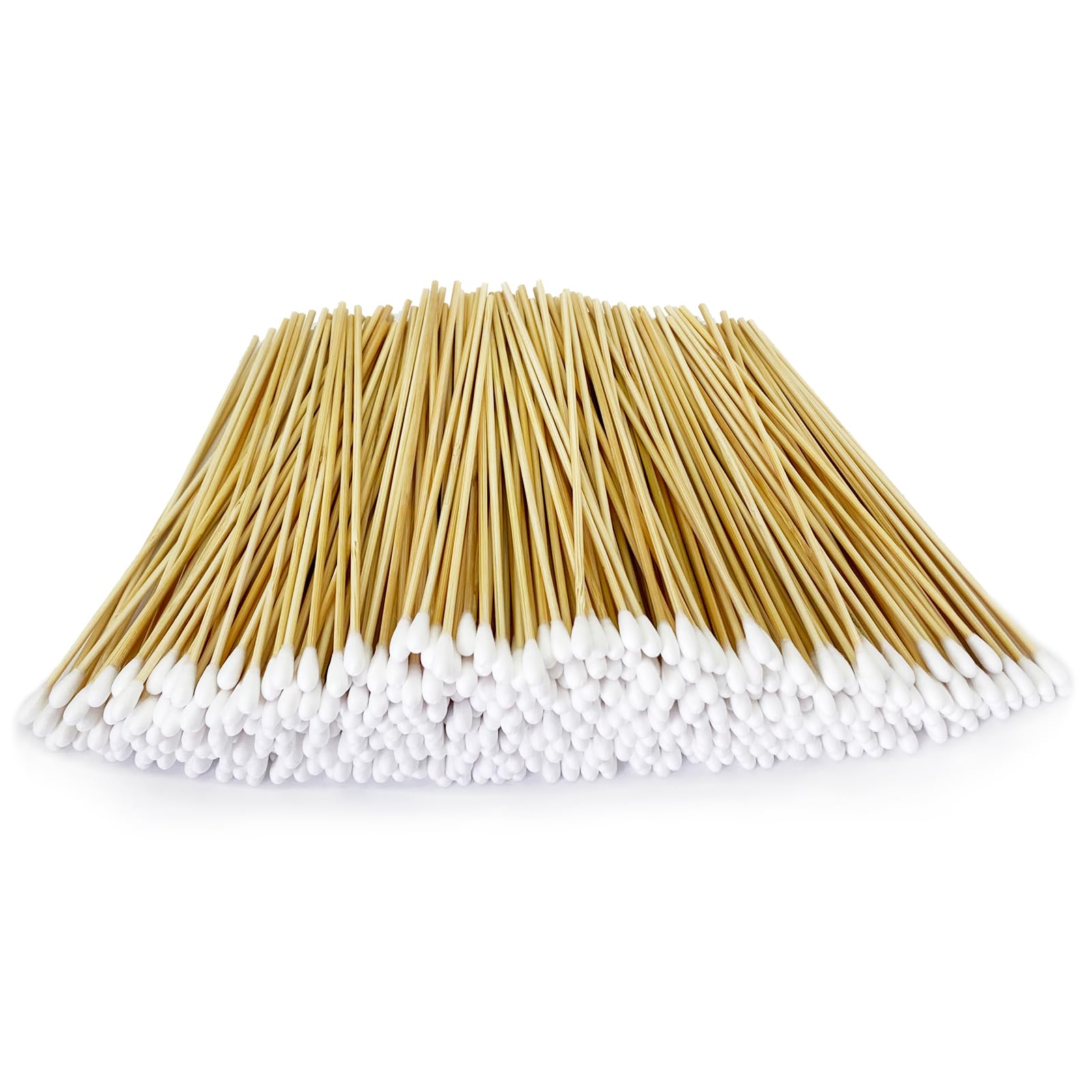 500 PCS Long Cotton Swabs, 6 Inch Cotton Swabs with Wooden Sticks for Beauty Enthusiasts, Electronics Owners, Hobbyists & Crafters, Pet & Baby Care, General Household