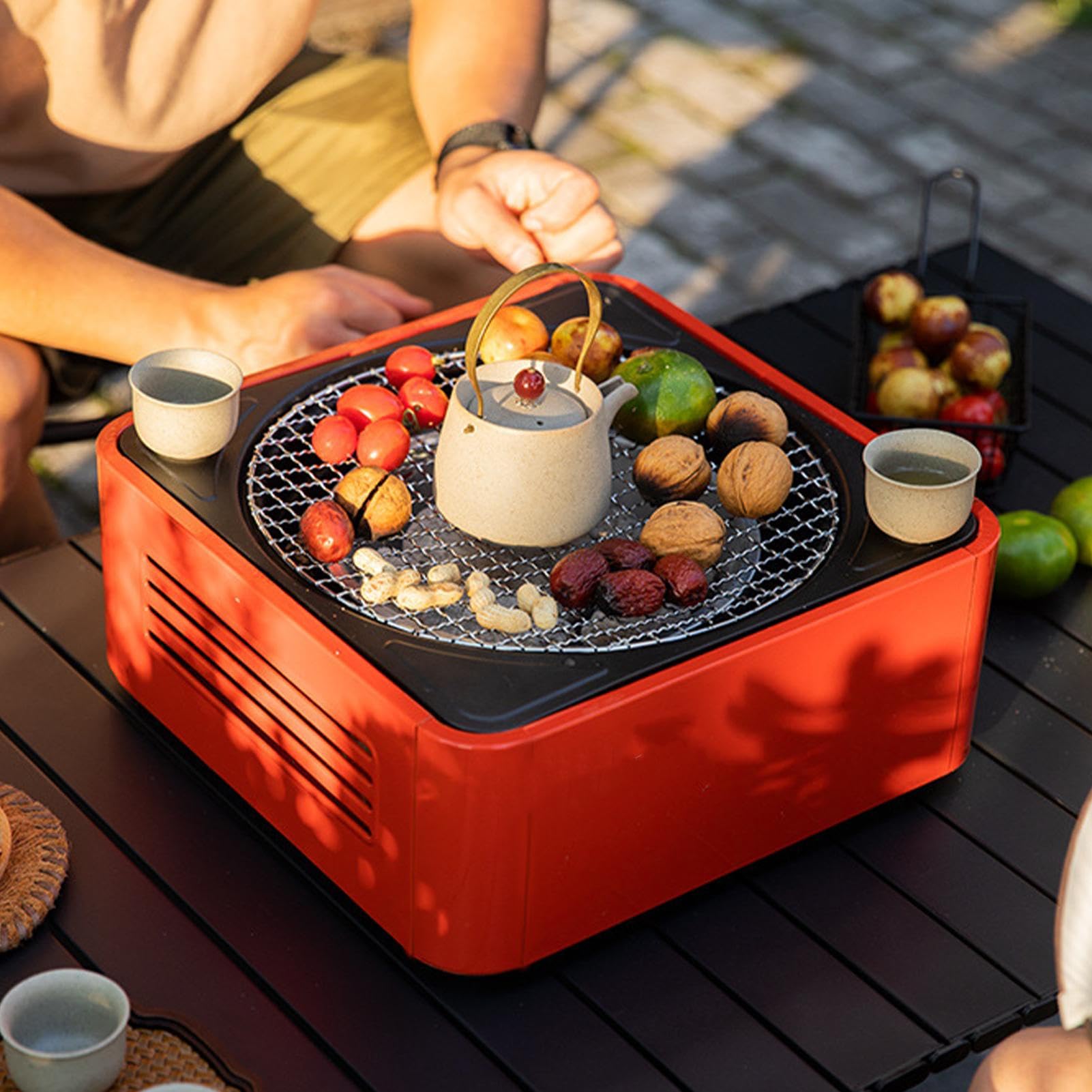 Grill węglowy, grill stołowy | przenośny grill, na podróż plaża ogród dom podwórko piknik kuchnia wewnątrz i na zewnątrz impreza