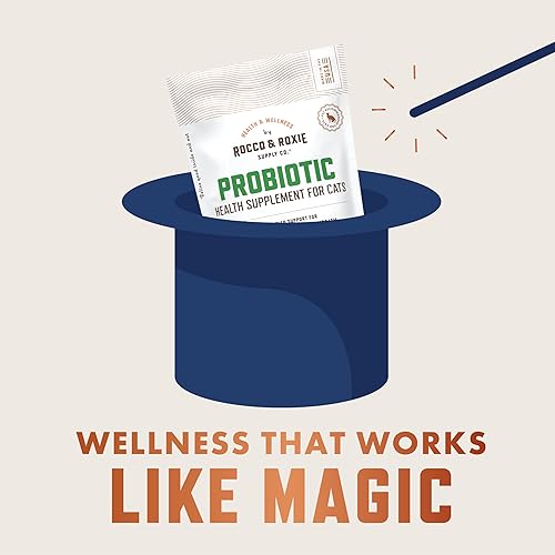 Miniatura 10 de Rocco & Roxie Alivio de la alergia para gatos, suplementos y vitaminas para gatos, probióticos para apoyar la salud intestinal, aceite de pescado