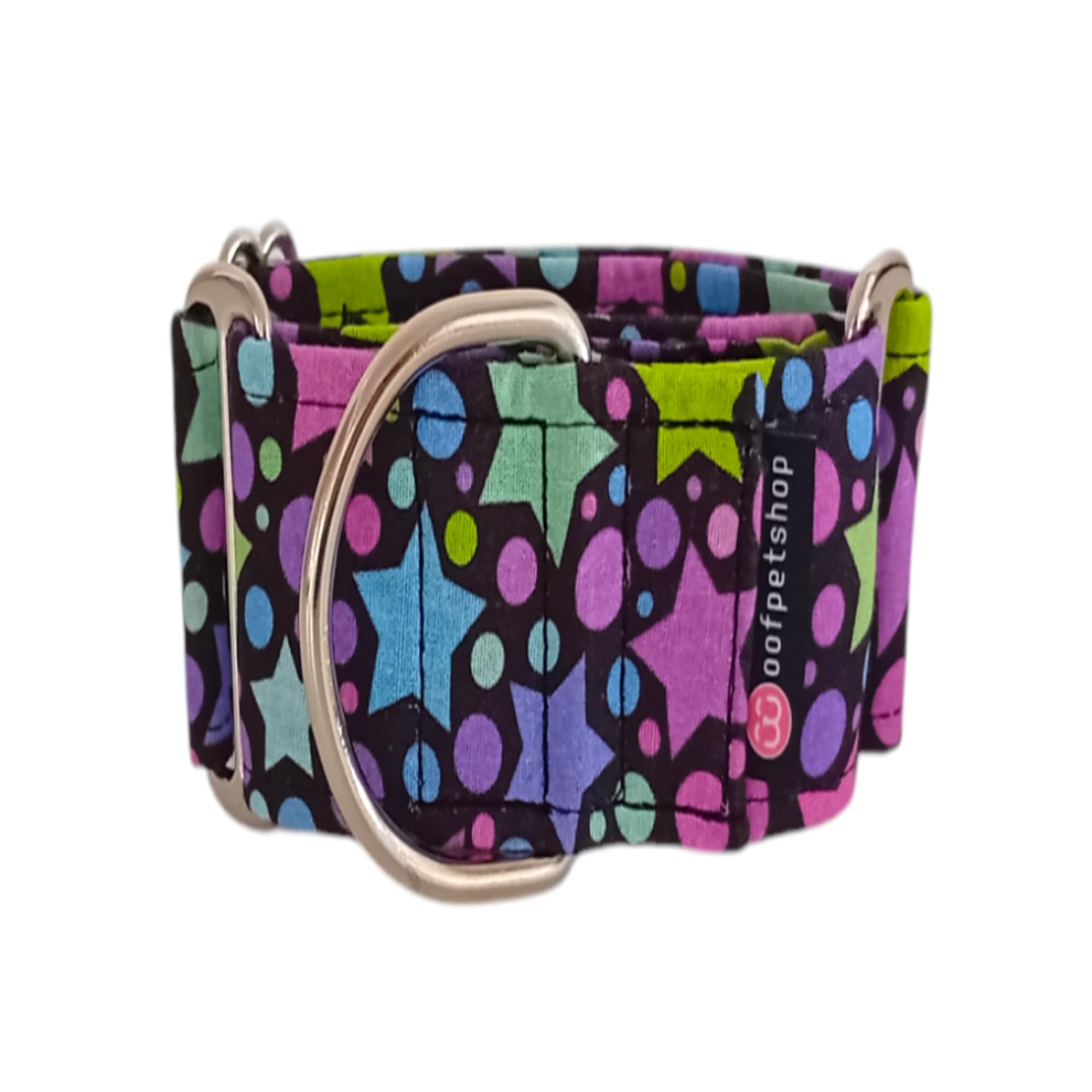 Collar Martingale/Correa/Cinturon Seguridad STARS para Perro Galgo Greyhound - Hecho a Mano en España